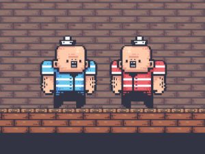 2 Player Red Blue Pirates
